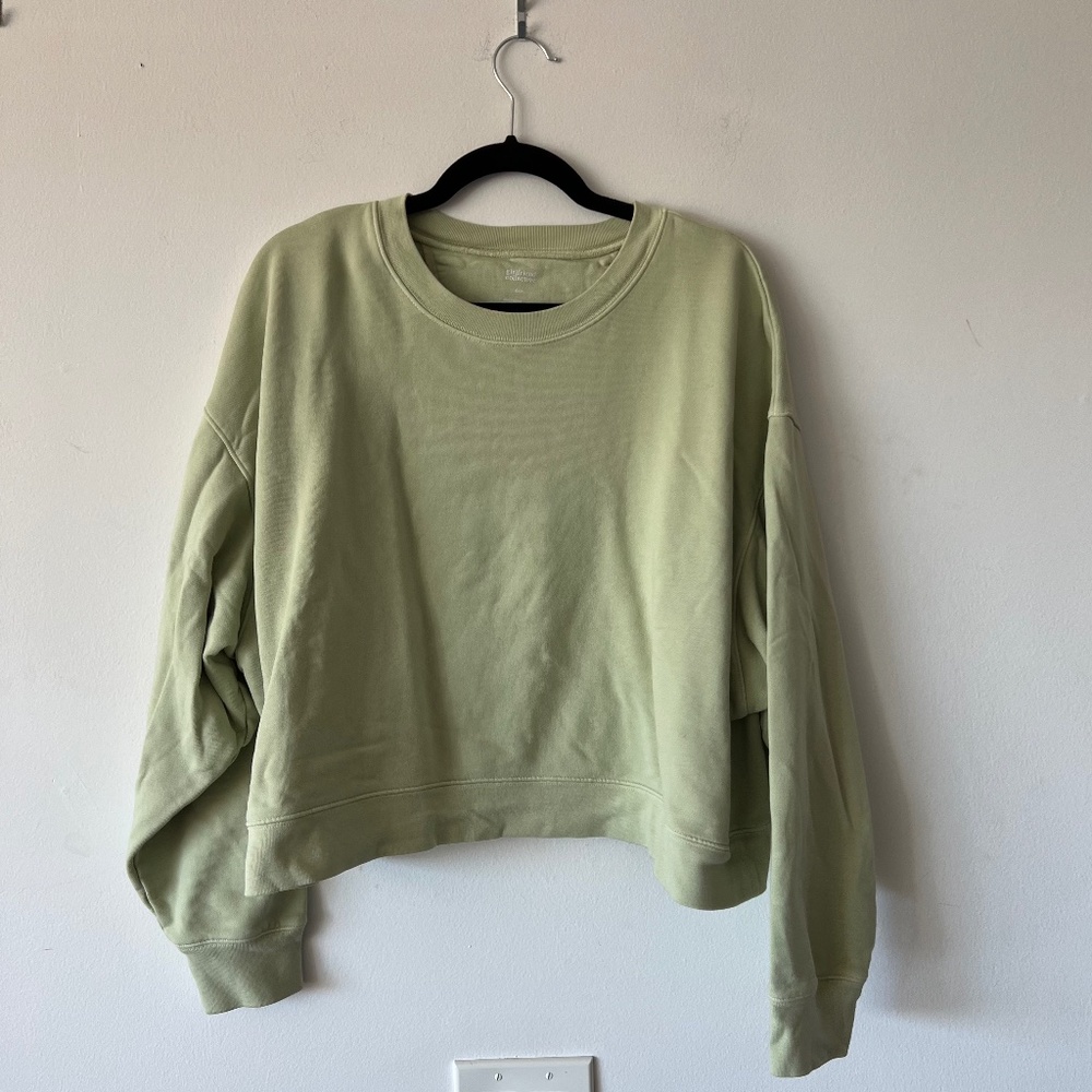 Girlfriend Collective Mint Cropped Sweatshirt XXXL